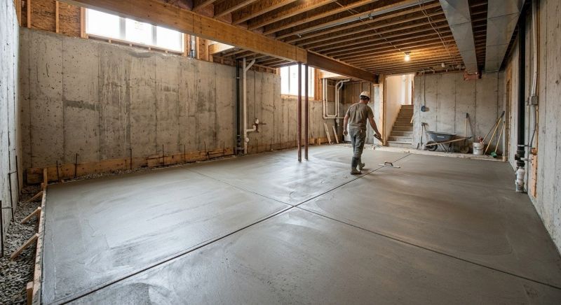 Basement Concrete Installation in Johnson County, KS