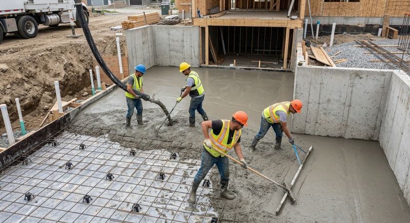 Basement Concrete Installation in Leawood, KS