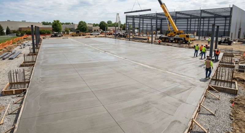 Commercial Slab Installation in Lansing, KS