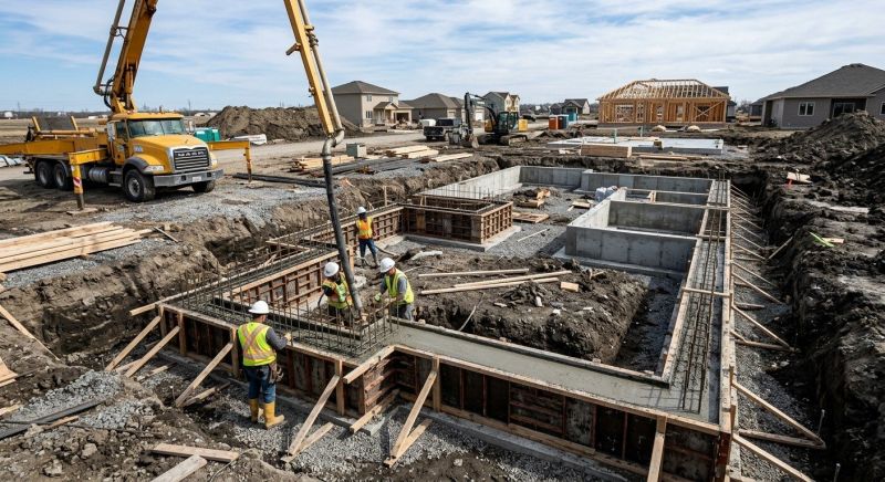 Concrete Foundation Installation in Leavenworth, KS
